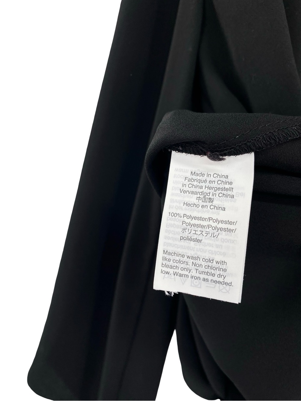 Madewell Black Bell Sleeve Tie Top Blouse Large - Picture 11 of 11